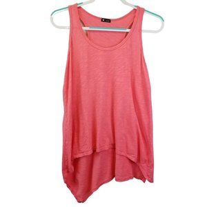 W by Wilt Women's Size S Tank Top Racerback Asymmetrical Slub Knit Split Back